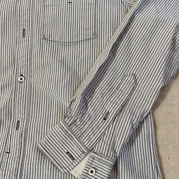 Trovata grey/white stripe Oxford cloth button-down shirt (size S) - Picture 2 of 4